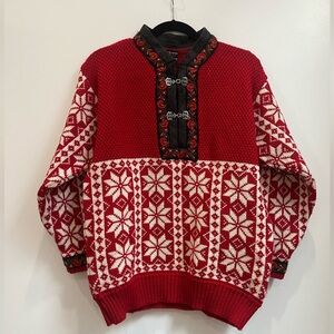 Vintage Skjæveland Norwegian Telemark Style Wool Sweater